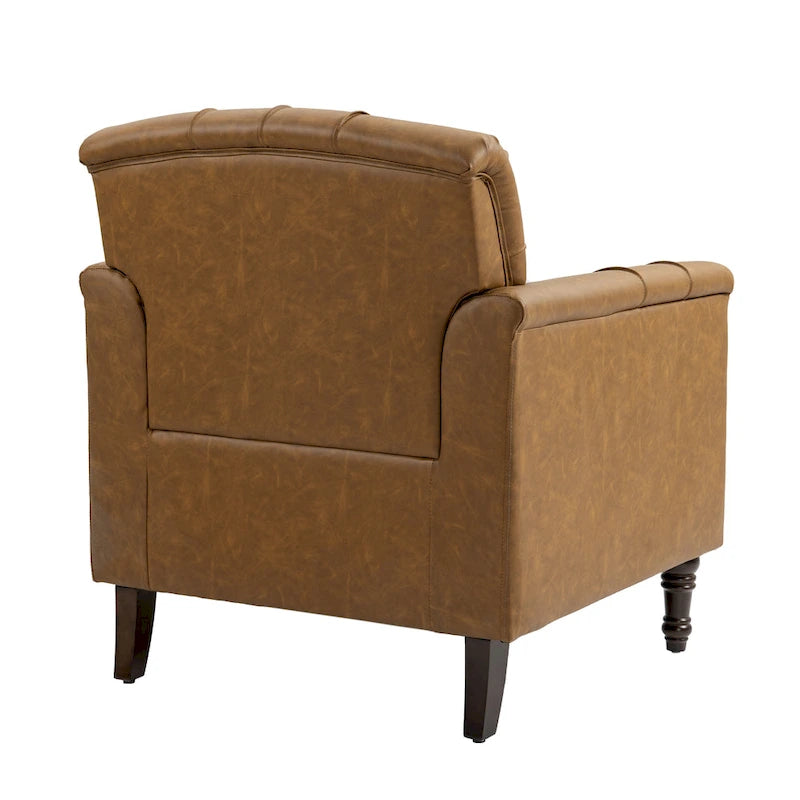 Fauteuil d'appoint capitonné moderne avec clous de tapissier (lot de 2)