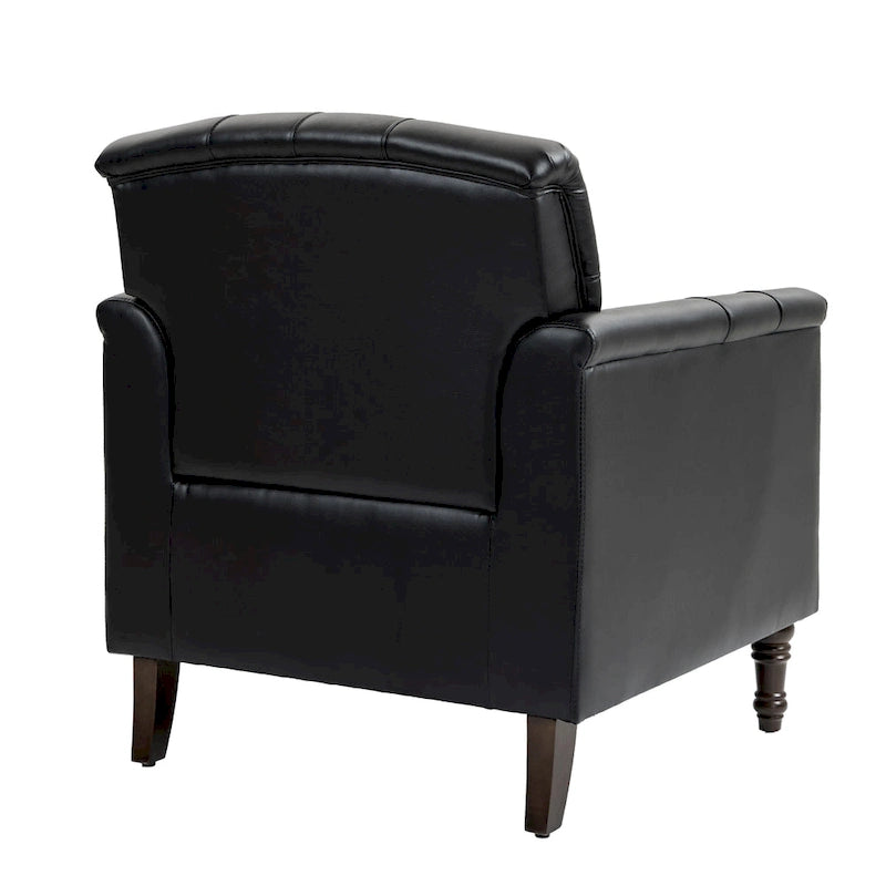 Fauteuil d'appoint capitonné moderne avec clous de tapissier (lot de 2)