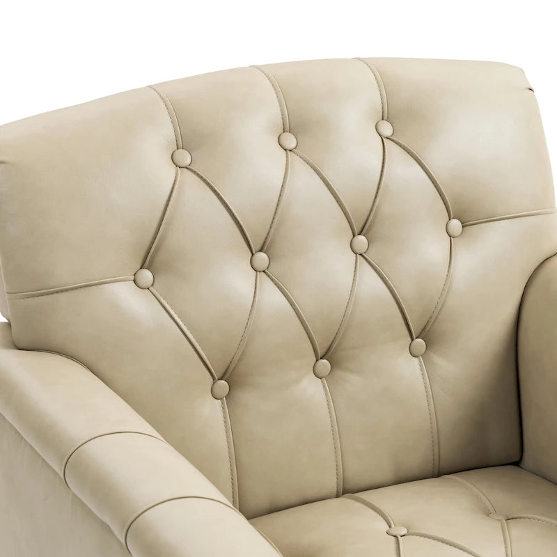 Fauteuil d'appoint capitonné moderne avec clous de tapissier (lot de 2)