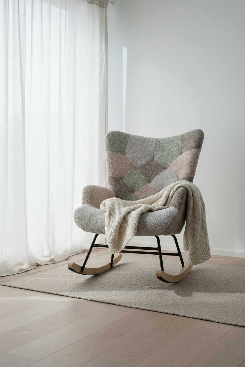 Fauteuil à bascule et planeur Multicolor Teddy 33.4