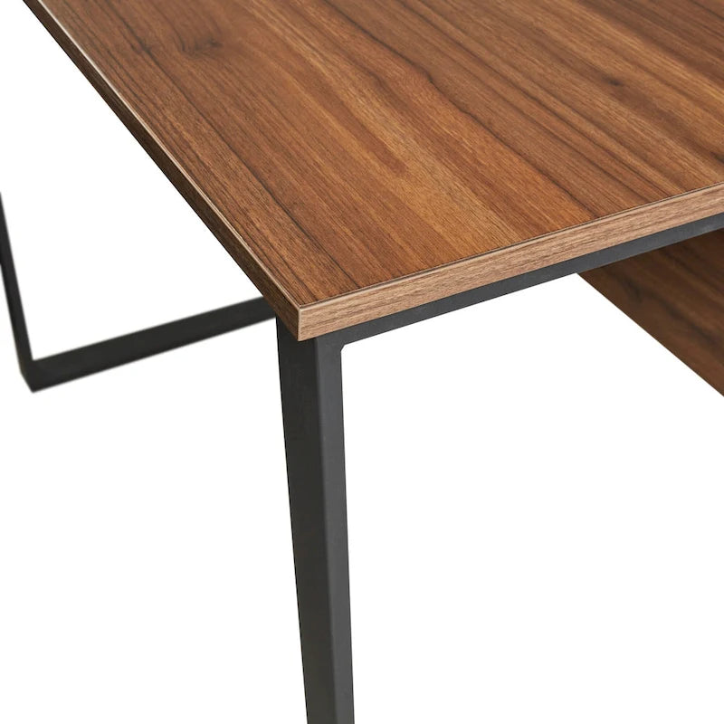 Bureau d'ordinateur de 38 pouces avec pieds en métal