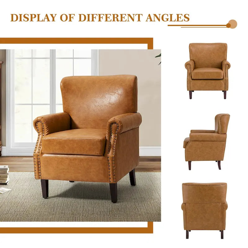 Fauteuil de transition végétalien à accoudoirs roulés - Lot de 2