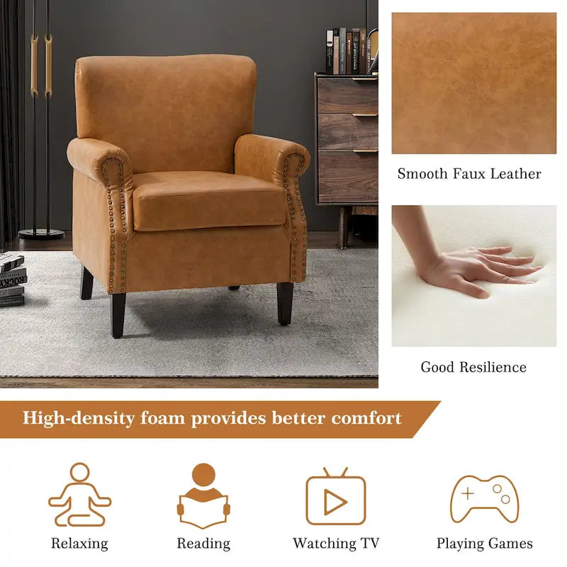 Fauteuil de transition végétalien à accoudoirs roulés - Lot de 2