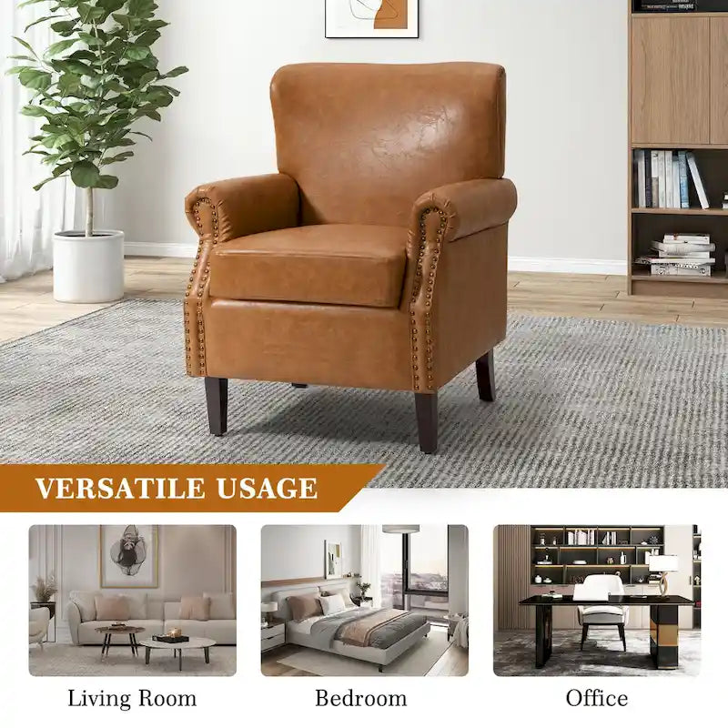 Fauteuil de transition végétalien à accoudoirs roulés - Lot de 2