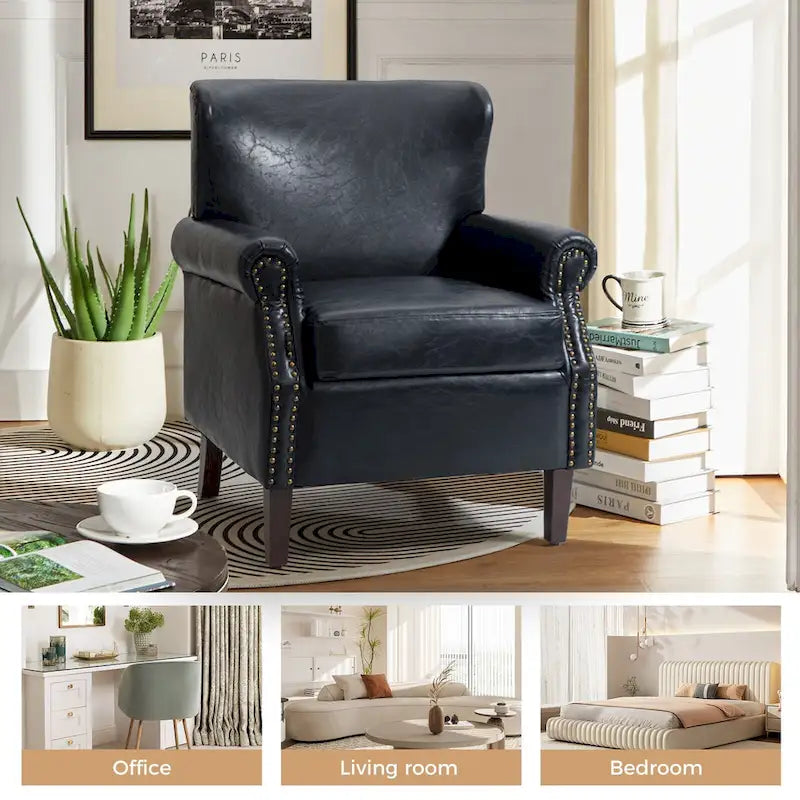 Fauteuil de transition végétalien à accoudoirs roulés - Lot de 2