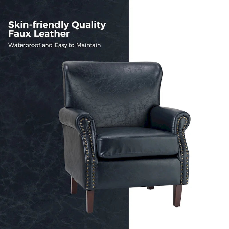 Fauteuil de transition végétalien à accoudoirs roulés - Lot de 2