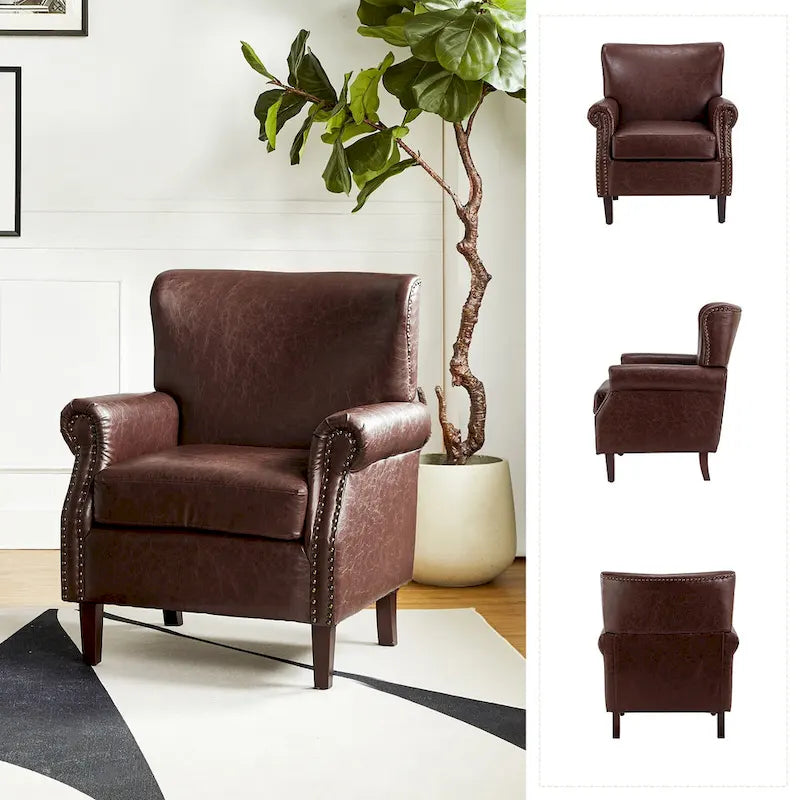 Fauteuil de transition végétalien à accoudoirs roulés - Lot de 2