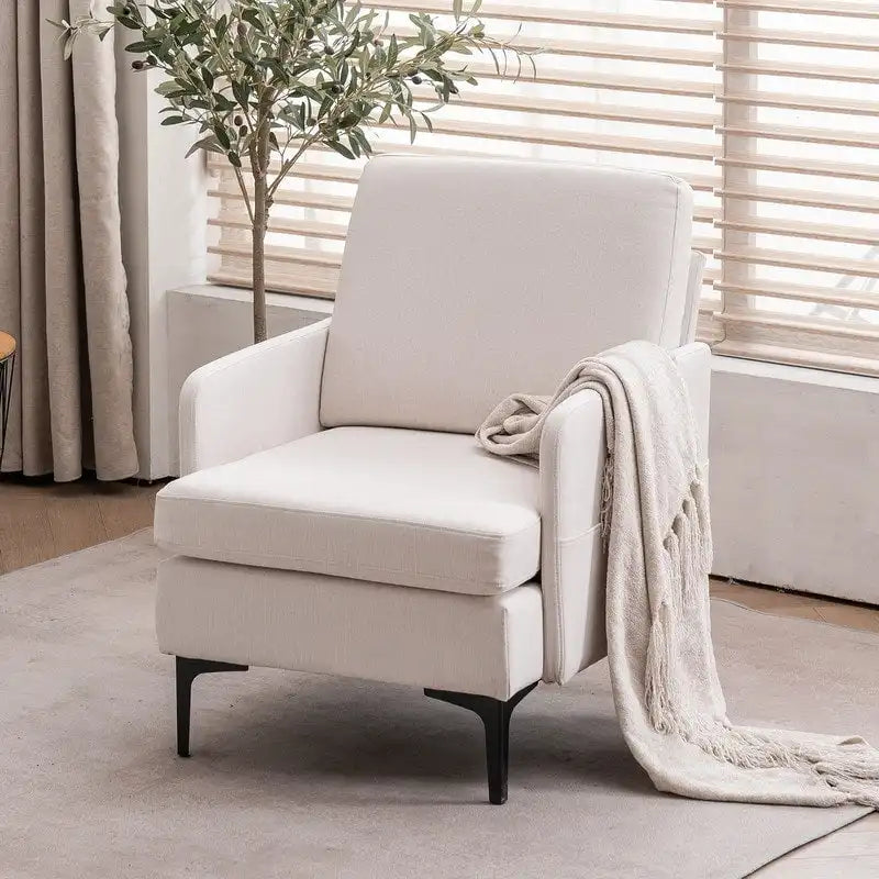 Fauteuil d'appoint en tissu 4 coloris