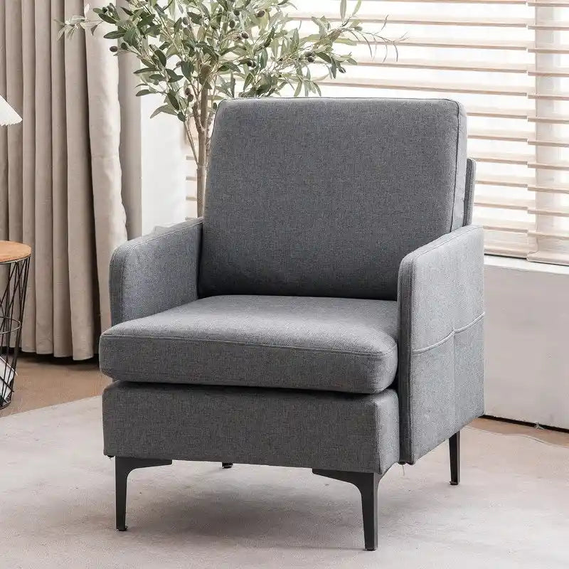 Fauteuil d'appoint en tissu 4 coloris