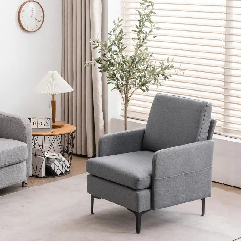Fauteuil d'appoint en tissu 4 coloris