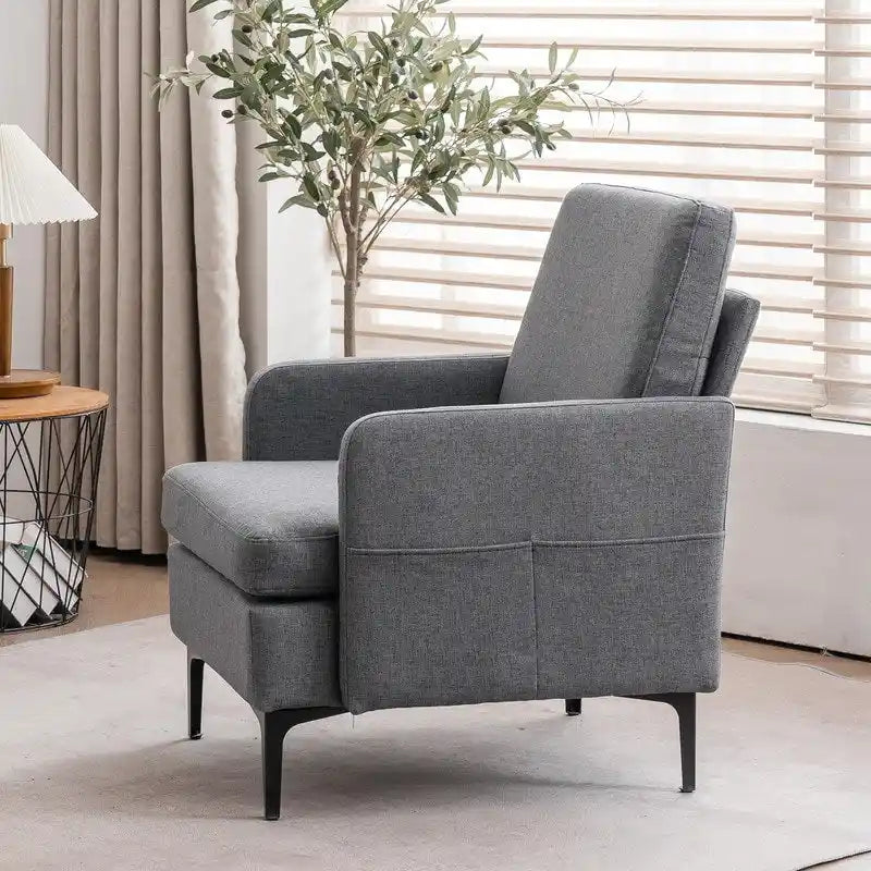 Fauteuil d'appoint en tissu 4 coloris