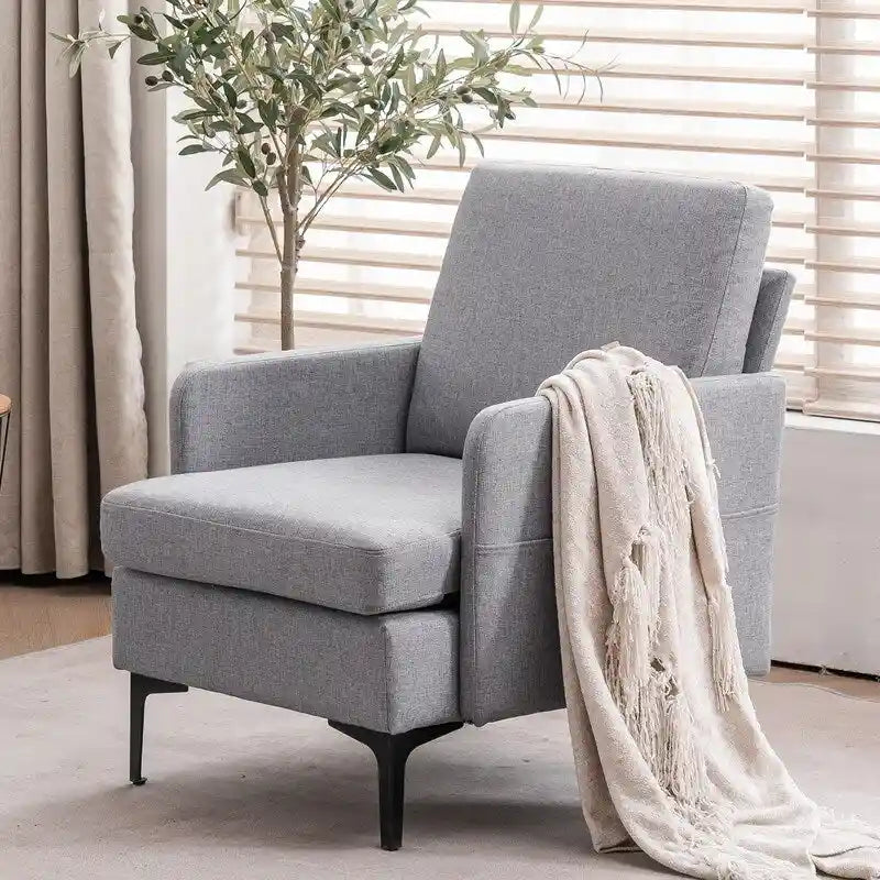 Fauteuil d'appoint en tissu 4 coloris