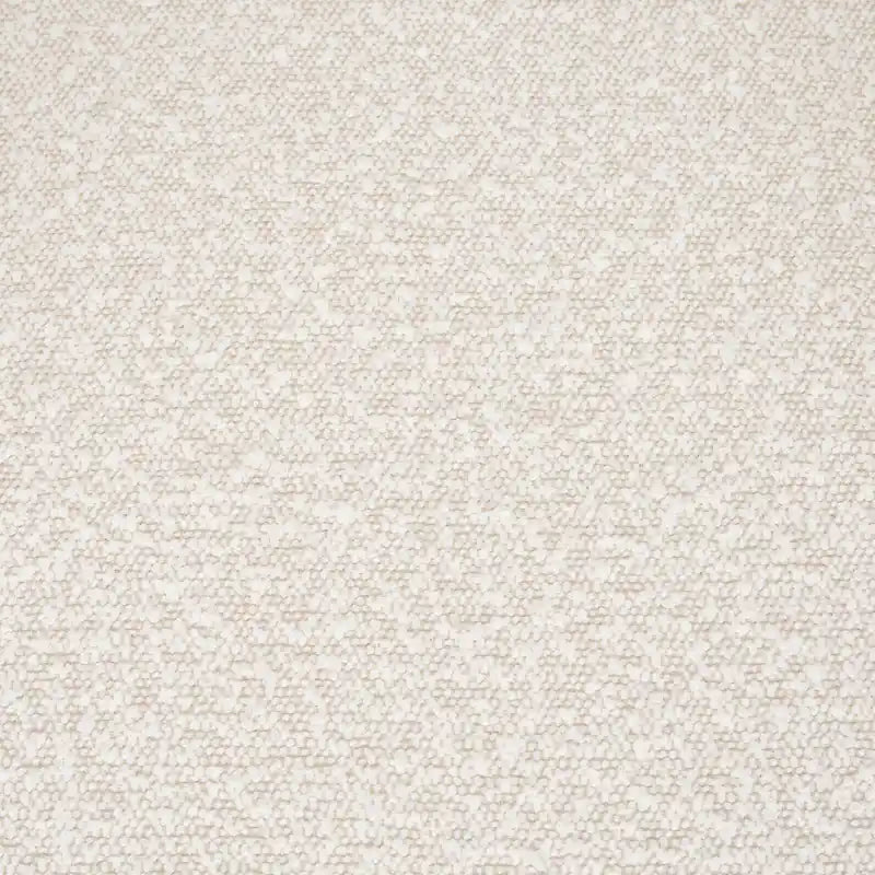 Chaise de salle à manger avec tissu bouclé crème et pieds en métal noir mat