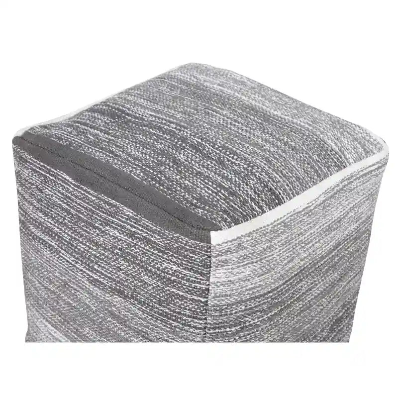 Pouf Ottomane Gris Dégradé Vieilli