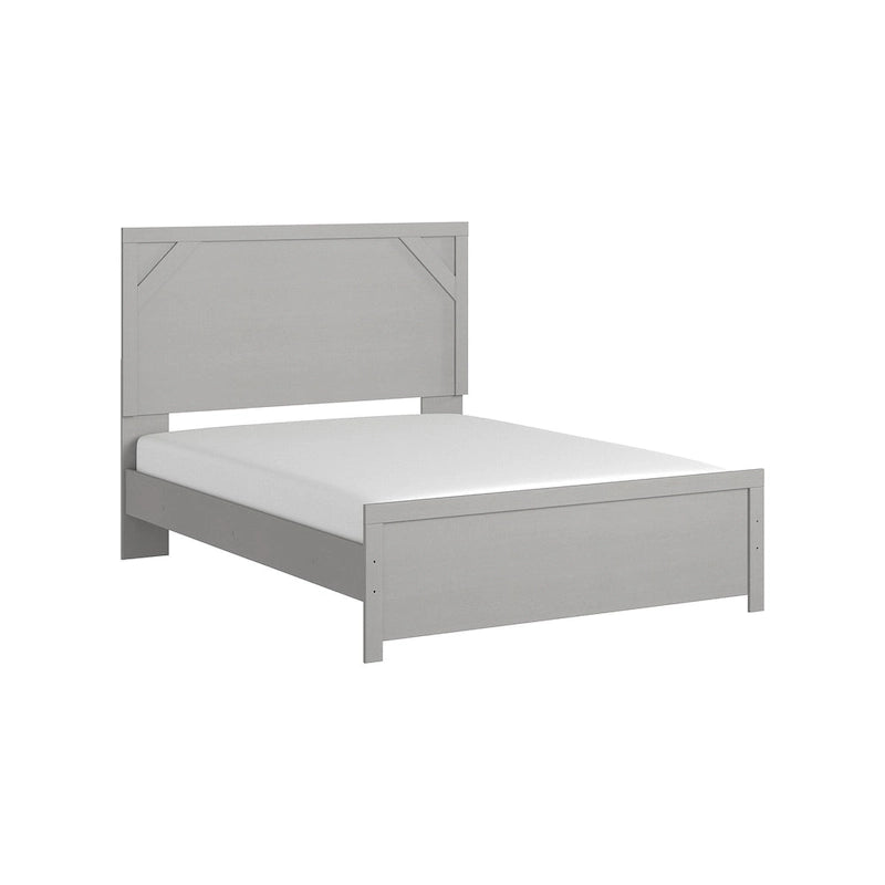 Lit rembourré gris Cottonburg