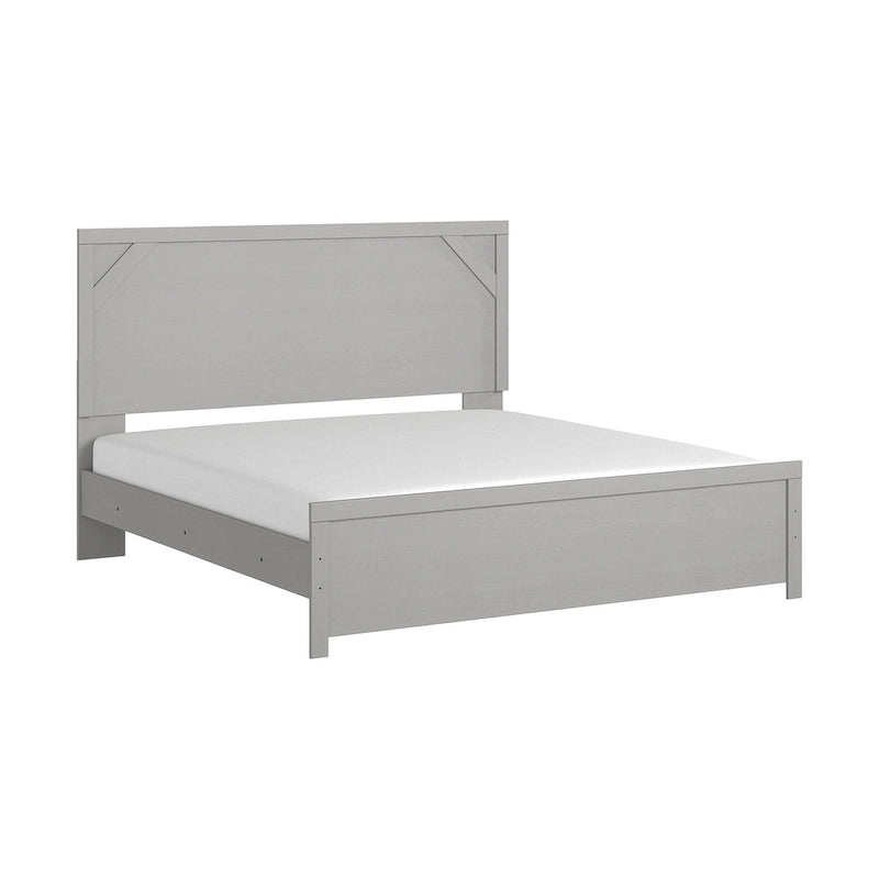 Lit rembourré gris Cottonburg