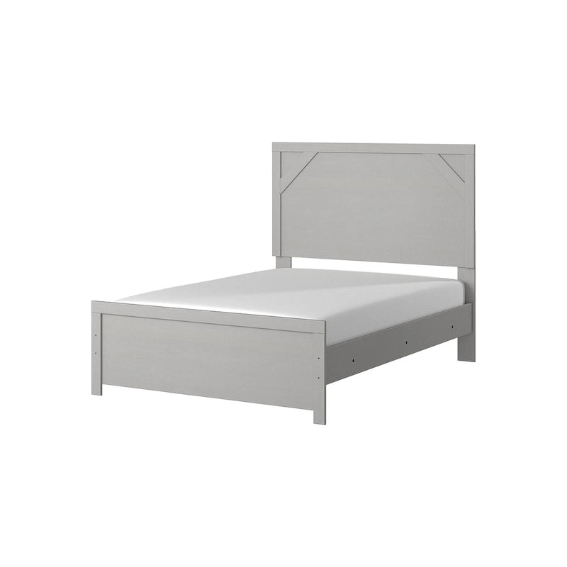 Lit rembourré gris Cottonburg