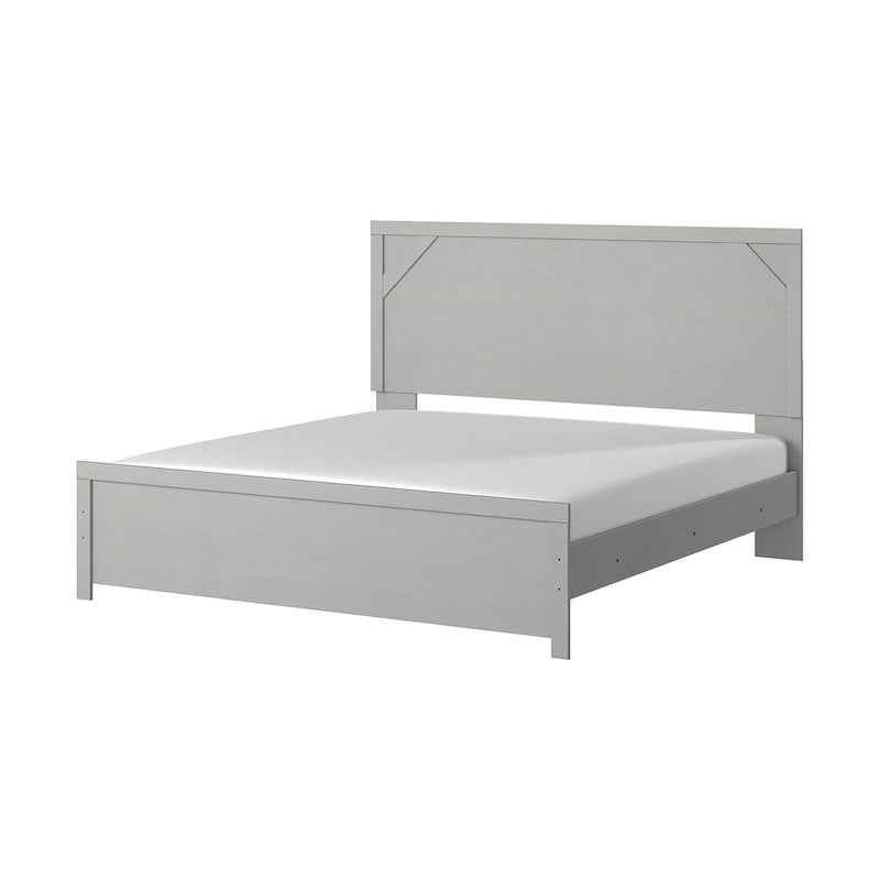 Lit rembourré gris Cottonburg