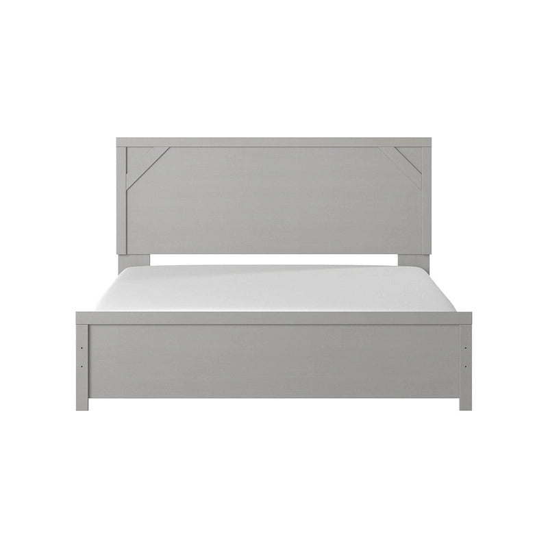 Lit rembourré gris Cottonburg