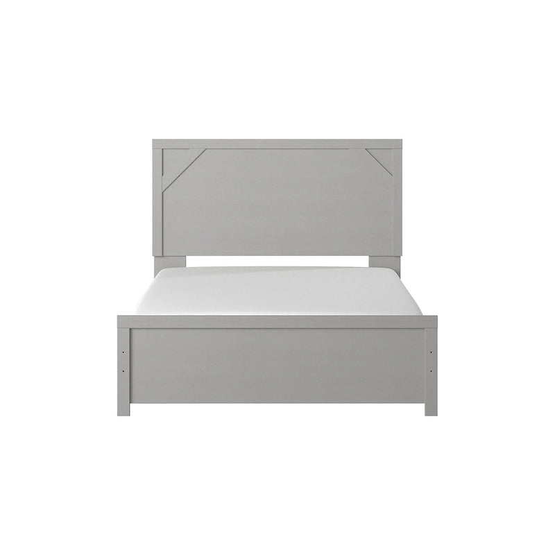 Lit rembourré gris Cottonburg