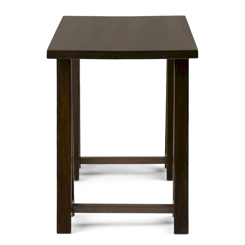 Bureau d'écriture en BOIS MASSIF de style industriel moderne de 56 pouces de large