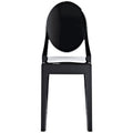 Chaises d'appoint empilables transparentes style Mid-Century Modern sans accoudoirs pour salle à manger ou salon, chaise de bureau d'appoint