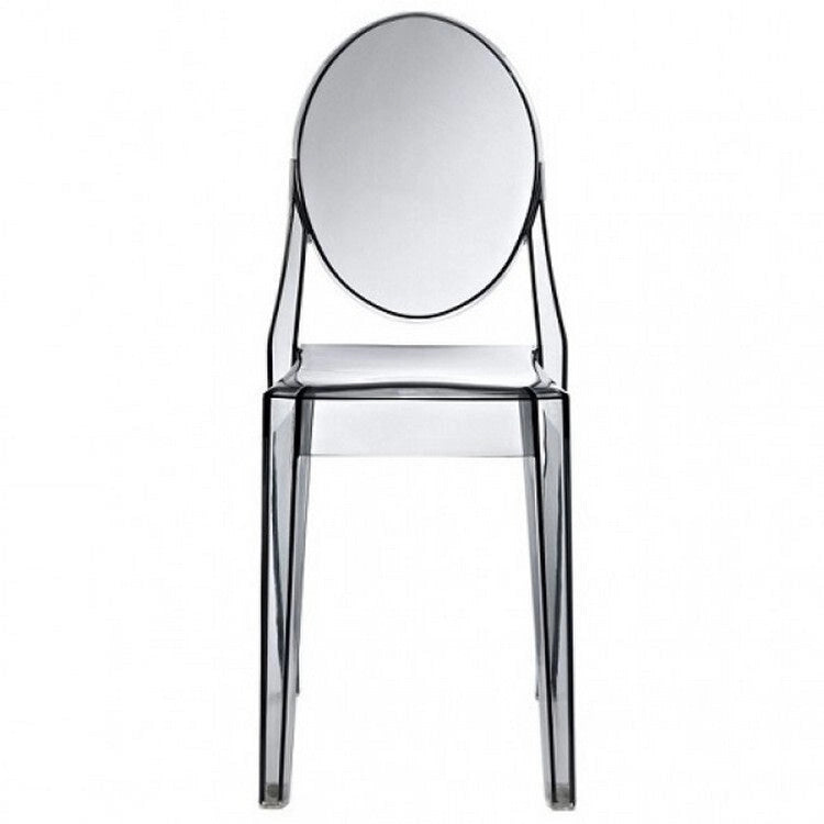 Chaises d'appoint empilables transparentes style Mid-Century Modern sans accoudoirs pour salle à manger ou salon, chaise de bureau d'appoint