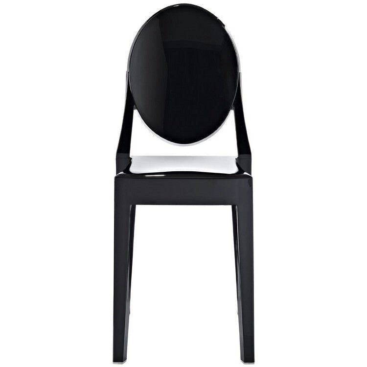 Chaises d'appoint empilables transparentes style Mid-Century Modern sans accoudoirs pour salle à manger ou salon, chaise de bureau d'appoint
