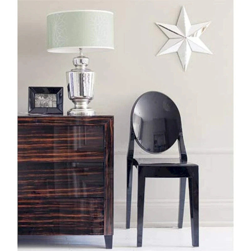 Chaises d'appoint empilables transparentes style Mid-Century Modern sans accoudoirs pour salle à manger ou salon, chaise de bureau d'appoint