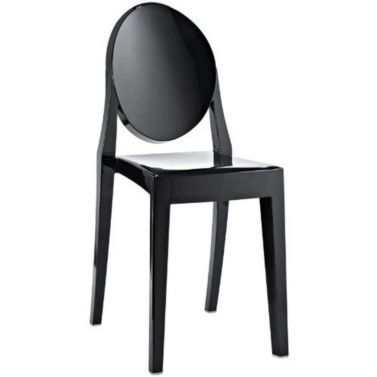 Chaises d'appoint empilables transparentes style Mid-Century Modern sans accoudoirs pour salle à manger ou salon, chaise de bureau d'appoint