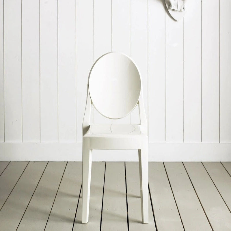 Chaises d'appoint empilables transparentes style Mid-Century Modern sans accoudoirs pour salle à manger ou salon, chaise de bureau d'appoint