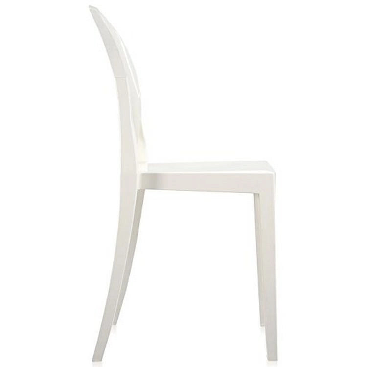 Chaises d'appoint empilables transparentes style Mid-Century Modern sans accoudoirs pour salle à manger ou salon, chaise de bureau d'appoint