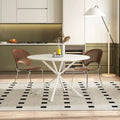 Table à manger ronde à pieds croisés, 47,24 po, style moderne