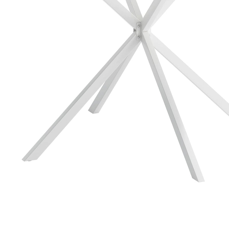 Table à manger ronde à pieds croisés, 47,24 po, style moderne