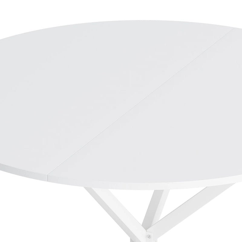 Table à manger ronde à pieds croisés, 47,24 po, style moderne