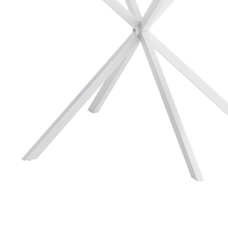 Table à manger ronde à pieds croisés, 47,24 po, style moderne