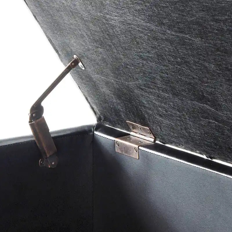 Banc de rangement capitonné avec boutons