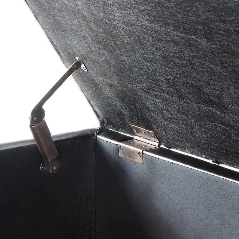 Banc de rangement capitonné avec boutons